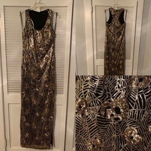 Modcloth Sequin Skull Racerback Gown